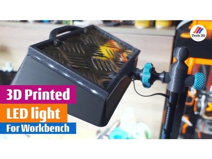 led strip light panel 3d printed workbench manfrotto flexible arm tech-3d 3d print model - Mito3D