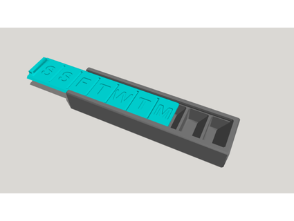 quotidiano pillola scatola c son 3d print model - Mito3D