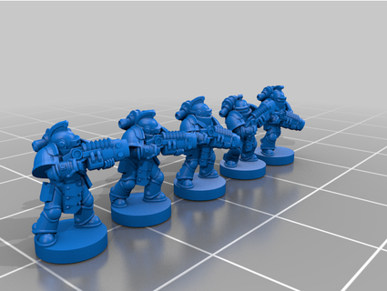 solar marines armour variant - 6-8mm remix killmeforprizes 3d print model - Mito3D