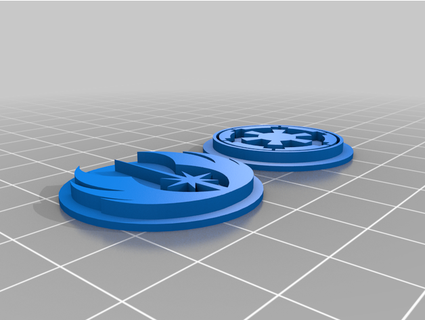 sw rpg destiny tokens - jedi empire sluggles 3d print model - Mito3D