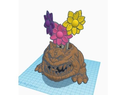 goblin fungo buttafuori fioriera matita titolare supporto rkxone 3d print model - Mito3D