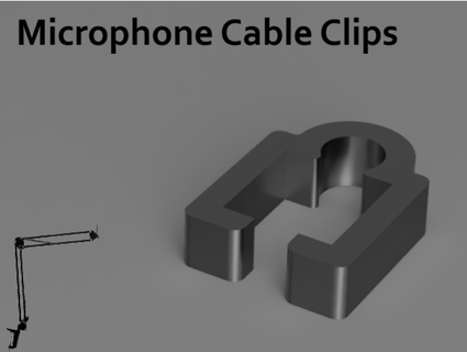 Mikrofon Arm Kabel Clips tristan16 3d print model - Mito3D