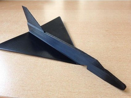 one piece airplane f106 delta wing handlaidtracks-3dprintedtrains 3d print model - Mito3D