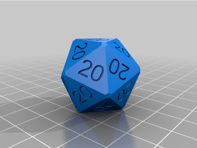 cargado d20 20s sabletón 3D print model - Mito3D