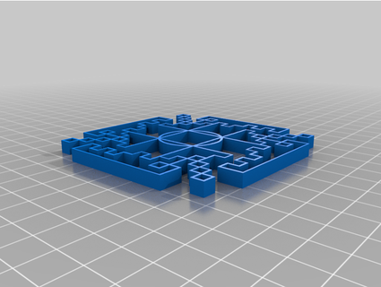 quadrados céu dólares chamas 3d print model - Mito3D