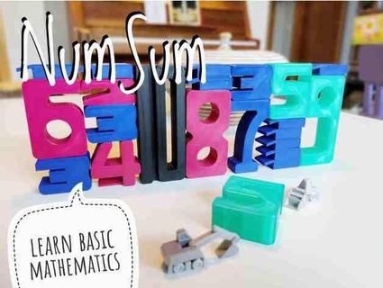 numsum - stack numbers learn mathematics mc orkel 3d print model - Mito3D