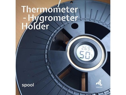 thermometer hygrometer holder filament spool creaxiv 3d print model - Mito3D