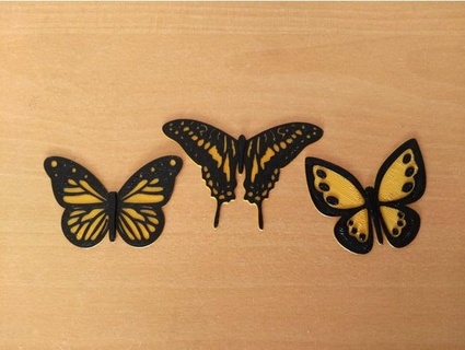 borboleta rugido 3d print model - Mito3D