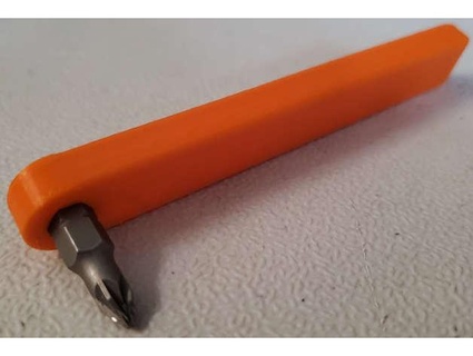offset screwdriver bit holder gibbering mouther 3d print model - Mito3D