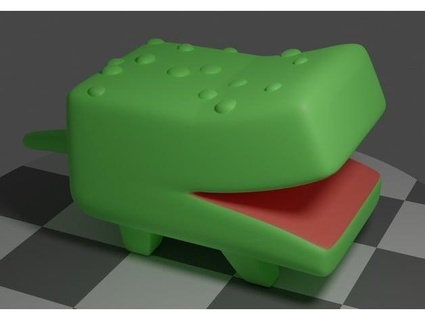 nichijou alligatore miwaxia 3d print model - Mito3D