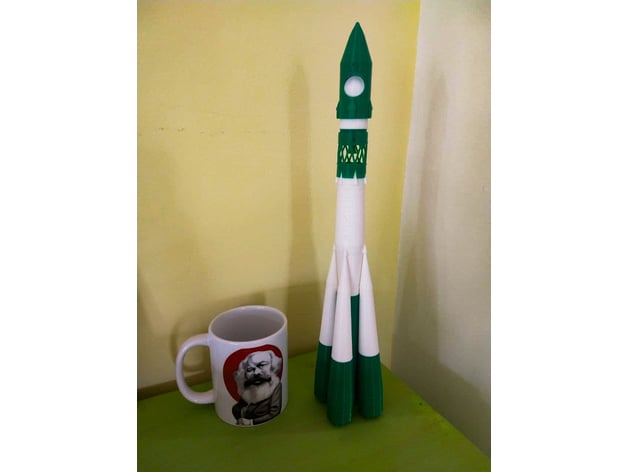 soviétique fusée 7 vostok modulaire étapes 1 85 yuri gagarine titanboréal 3D print model - Mito3D