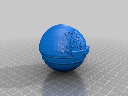 united states america contry ball kroad75 3d print model - Mito3D