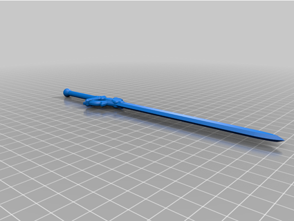 elucidador espada Arte línea n30 3d print model - Mito3D
