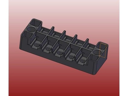 terminal tira bloquear 5 posición pyrosam7 3d print model - Mito3D