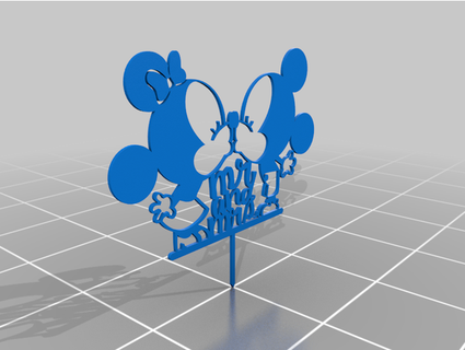 cake topper mikey minnie paninithecat 3d print model - Mito3D