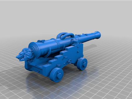 french naval cannon mriconoclast 3d print model - Mito3D
