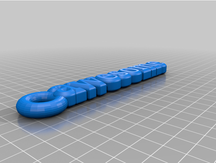 awesome keychain 2 lcjjohnson 3d print model - Mito3D