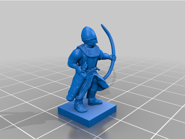 middle ages - generic feudal militia guy montag 3D print model - Mito3D