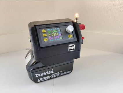 Variable Leistung liefern dps5005 Makita lxt Werkzeug Batterie usb Fass Stecker 3d print model - Mito3D