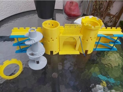 juguetes boys castillo faro torre escalera+jaula lift openscad CSV robado 3d print model - Mito3D
