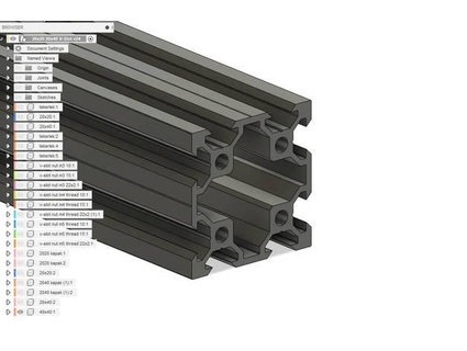 4040 slot Aluminium Profil Herzen 3d print model - Mito3D