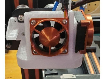 ventilador cubre satsana ender 3 v2 conducto cuzi1200 3d print model - Mito3D