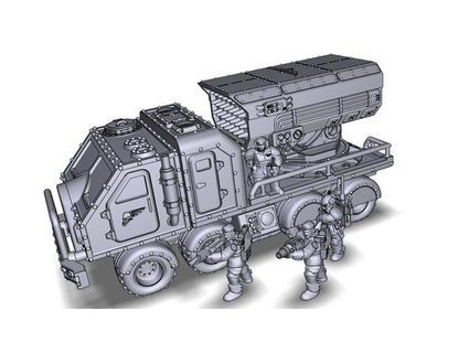 4 axle war trak stallio ii + grêle karskin 3d print model - Mito3D