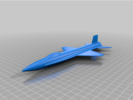 x15 cohete avión reekid32154545 3d print model - Mito3D