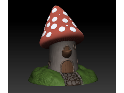 mushroom house spacelord87 3d print model - Mito3D