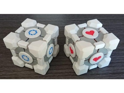 weighted storage companion cube skylled38 3d print model - Mito3D