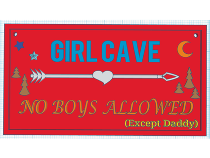girl cave room sign tymerthecheezguy 3d print model - Mito3D
