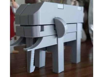 l'éléphant puzzle lordthorpe 3d print model - Mito3D