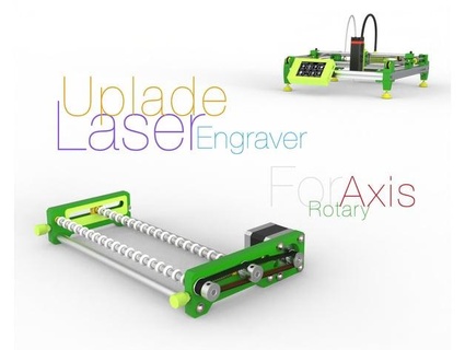mettre jour laser graveur rotatif axe perinski 3d print model - Mito3D