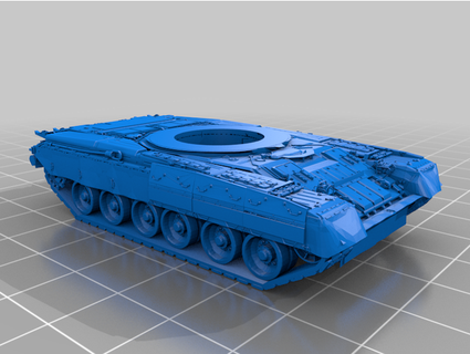 t-80u tank thudone 3d print model - Mito3D