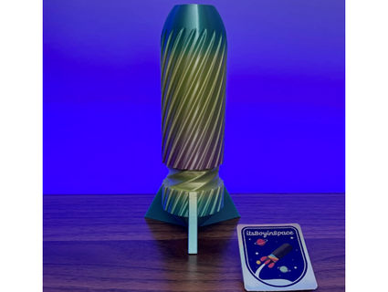 Rakete Twist Container Junge Weltraum 3d print model - Mito3D