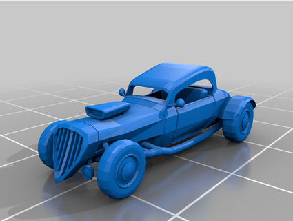 hotrod carro elnuvoldesign 3d print model - Mito3D