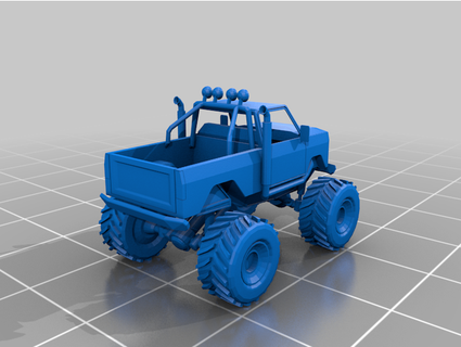monstro caminhão carro elnuvoldesign 3d print model - Mito3D