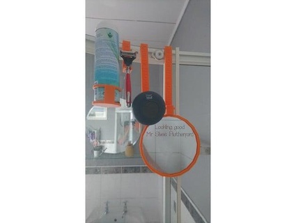 shower hooks tools corner 5mm curved glass alienkidmj12 3d print model - Mito3D