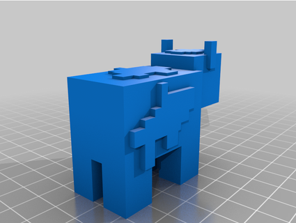 Minecraft mucca squirrel76 3d print model - Mito3D