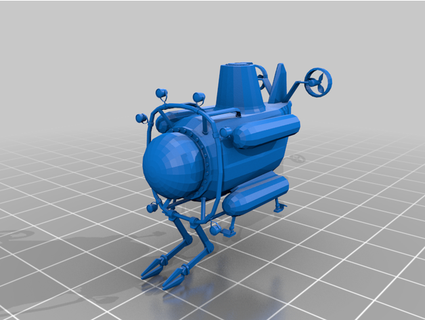 mini submarino elnuvoldesign 3d print model - Mito3D
