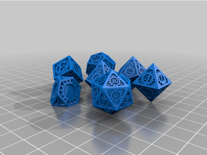 cogs dnd dice industrial steampunk yolwoocle  3d print model - Mito3D