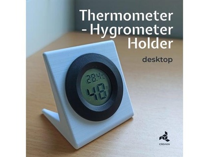 thermometer hygrometer holder desktop version creaxiv 3d print model - Mito3D