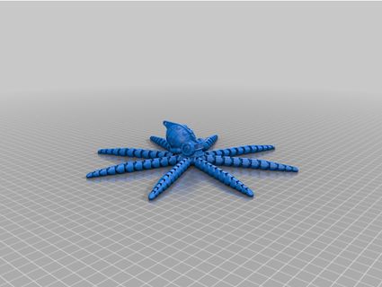 steampunk octopus - long tentacles 32mb 3d print model - Mito3D