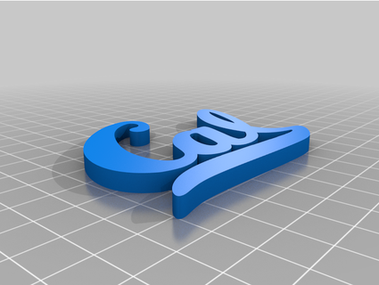 uc Berkeley kal logo elips tasarım 3d print model - Mito3D
