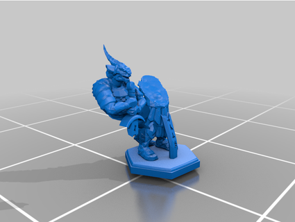 rpg miniature - dragonborn draconato cut arkonos 3d print model - Mito3D