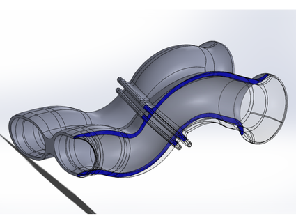 aria assunzione tubo flessibile boccaglio v6 aprilia rs 125 2t intrusione 3d print model - Mito3D