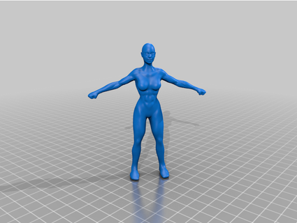 humano mujer modelo martillo guerra escala específico color 3d print model - Mito3D
