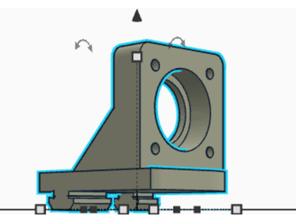 main-base remix v-rail mount trimed fluxcore 3d print model - Mito3D