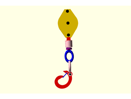 toys boys- crane lifting block swivel hook- openscad csv stollew 3d print model - Mito3D
