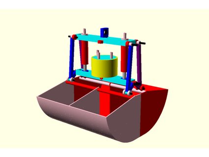 brinquedos boys guindaste Concha agarrar bucket openscad csv estolou 3d print model - Mito3D